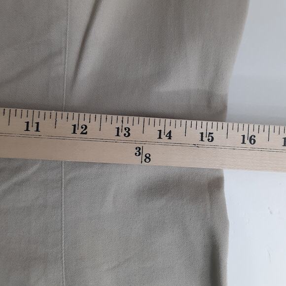 Vintage 90s Safari Dress Sleeveless Button Up Khaki Sheath Dress Mini Womens 4 - Picture 9 of 11